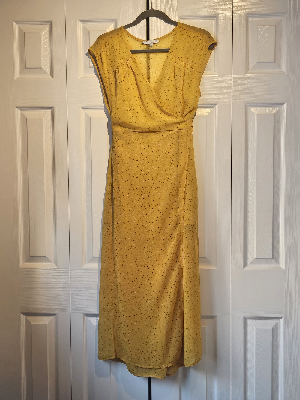 FAVLUX Mustard Yellow Draped Jumpsuit